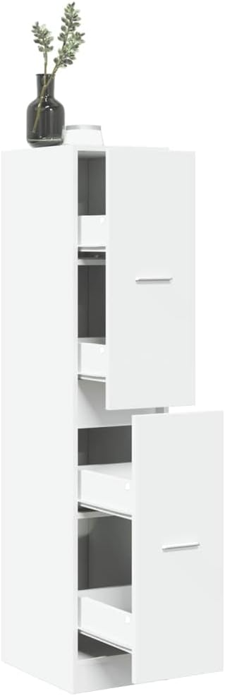 vidaXL Apothekerschrank, Ausziehschrank mit Stauraum, Allzweckschrank für Wohnzimmer Büro, Nischensc