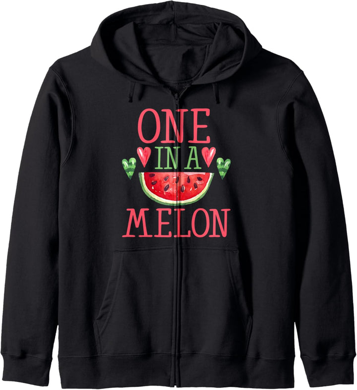 One In A Melon Shirt Cute Kids Women's Watermelon Fun Gift Kapuzenjacke