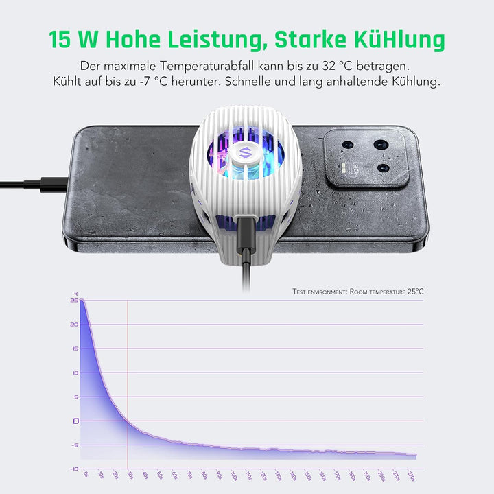 Black Shark FunCooler 5 NEO Handy Kühler für Gaming, Kabelgebundener Smartphone Kühler, Leicht, mit