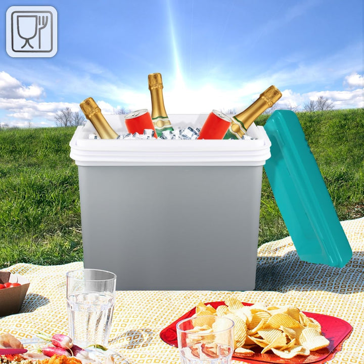 Kühlbox Isolierbox Kühltasche Camping Thermobox Isoliertasche Grau Kühlbox 24L, Kühlbox 24L