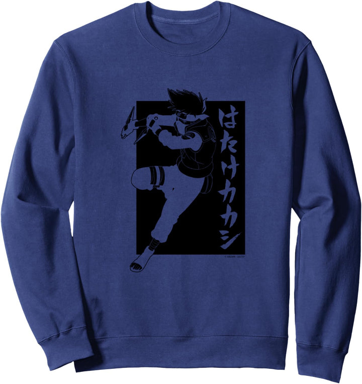 Naruto Shippuden Kakashi mit vertikalem Kanji - Invertiert Sweatshirt