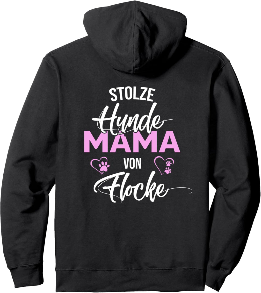 Stolze Hundemama von Flocke Hund Frauchen Pullover Hoodie