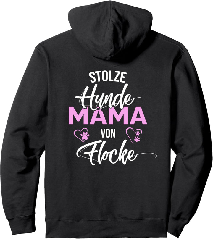Stolze Hundemama von Flocke Hund Frauchen Pullover Hoodie