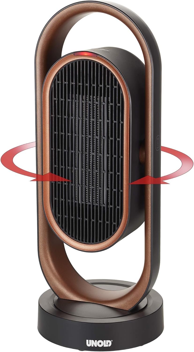 Unold 86535 3D Heizlüfter 3D - Kupfer/Schwarz, 1800 Watt, Überhitzungsschutz, Schutzklasse II, Venti