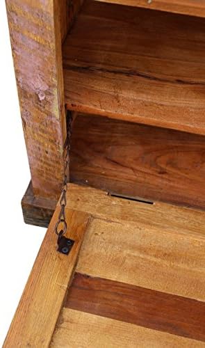 SIT-Möbel Riverboat 9158-98 Schuhschrank, 1 Klappe, recyceltes Altholz, bunt lackiert, 85 x 40 x 45