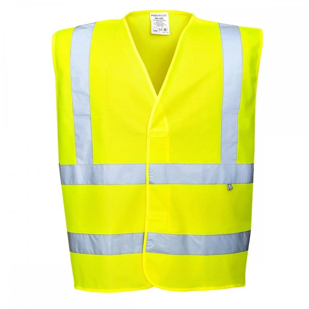 Portwest antistatische Warnschutz Weste - flammhemmend, Grösse: XX/3X, Farbe: Gelb, FR71YERXX/3X XX3