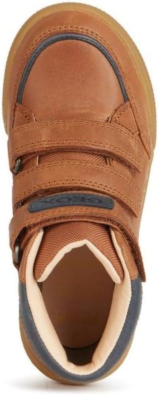 Geox Herren J Poseido Boy B Sneakers 24 EU Cognac Blue, 24 EU Cognac Blue