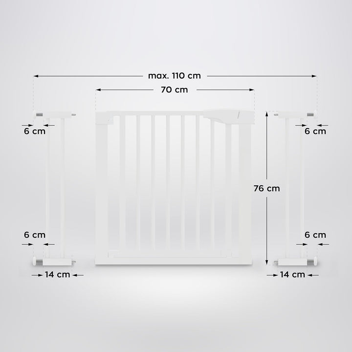 Tulano Guardian 3.5 Türschutzgitter ohne Bohren XXL - 75–110 cm breit | Treppenschutz für Kinder - A