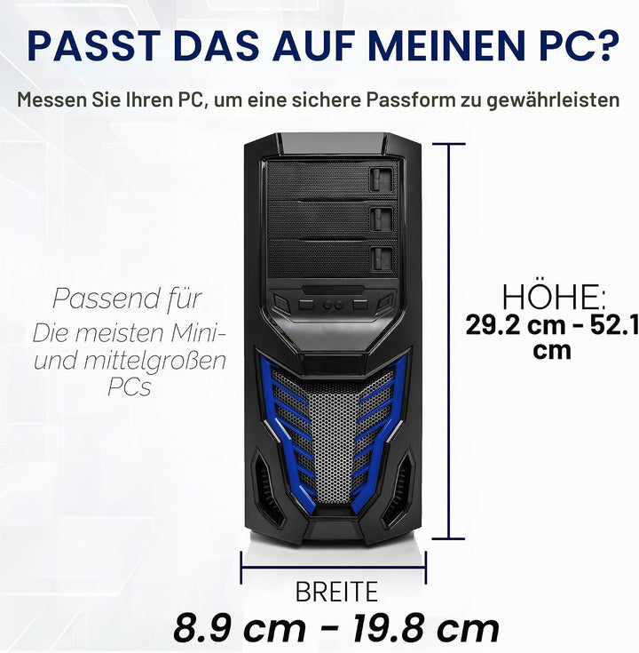 VIVO MOUNT-PC01 Verstellbare PC-Halterung für Schreibtisch und Wand, Computergehäuse-Halterung mit D