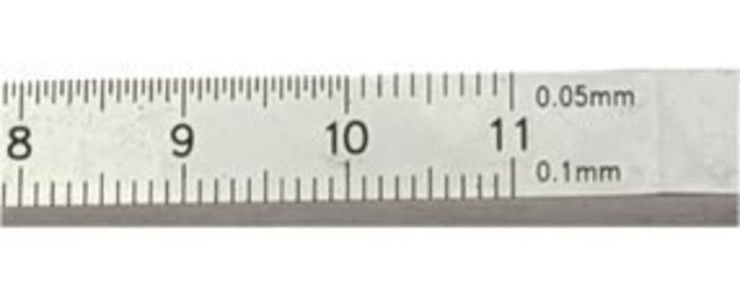 WRS Präz.-Messkeil aus Stahl, mattverchromt, Messbereich 0,5-11 mm, 110 mm lang, Ablesung: unten 0,1