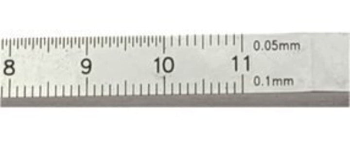 WRS Präz.-Messkeil aus Stahl, mattverchromt, Messbereich 0,5-11 mm, 110 mm lang, Ablesung: unten 0,1