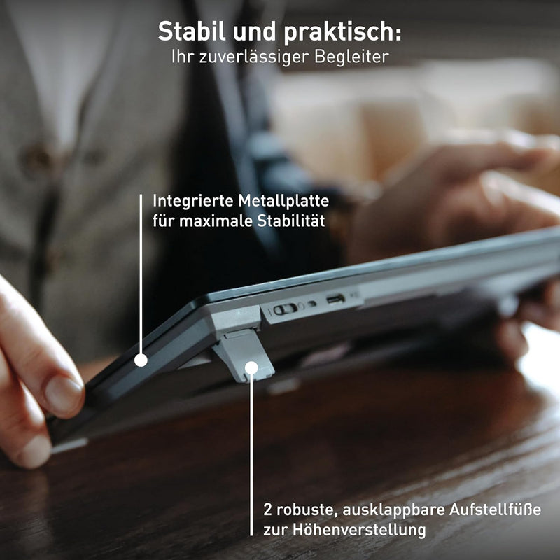 CHERRY KW 9200 Mini, kompakte Multi-Device-Tastatur für bis zu 4 Endgeräte, Französisches Layout (AZ