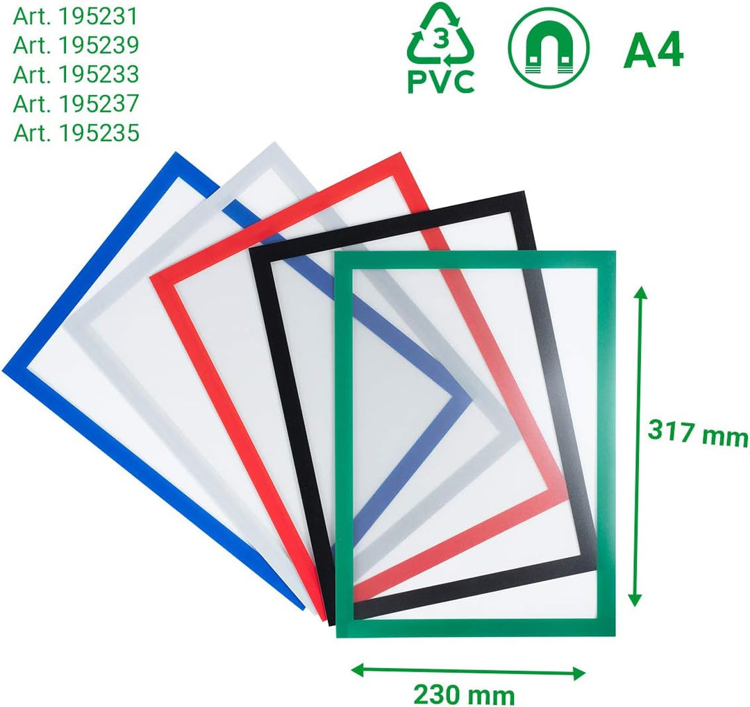 Tarifold Es 195231 Magneto PRO 10 magnetischer Informationsrahmen A4 - für Dokumente, Hinweise, Schi