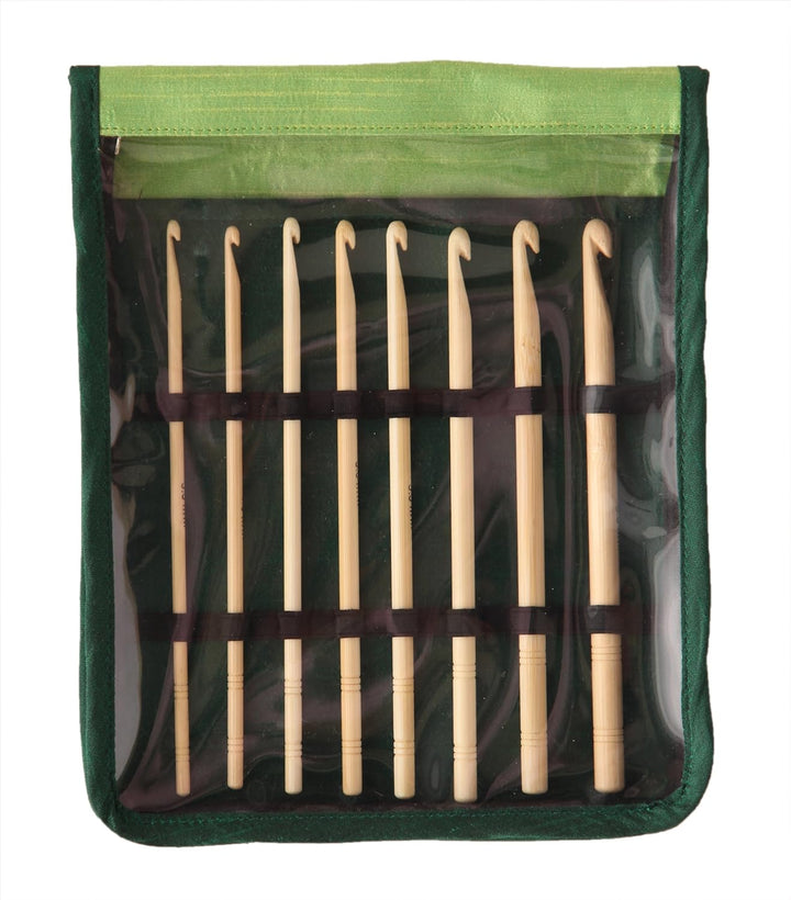 KnitPro haaknaaldenset 8 bar, Bambus, Beige, Sortiert