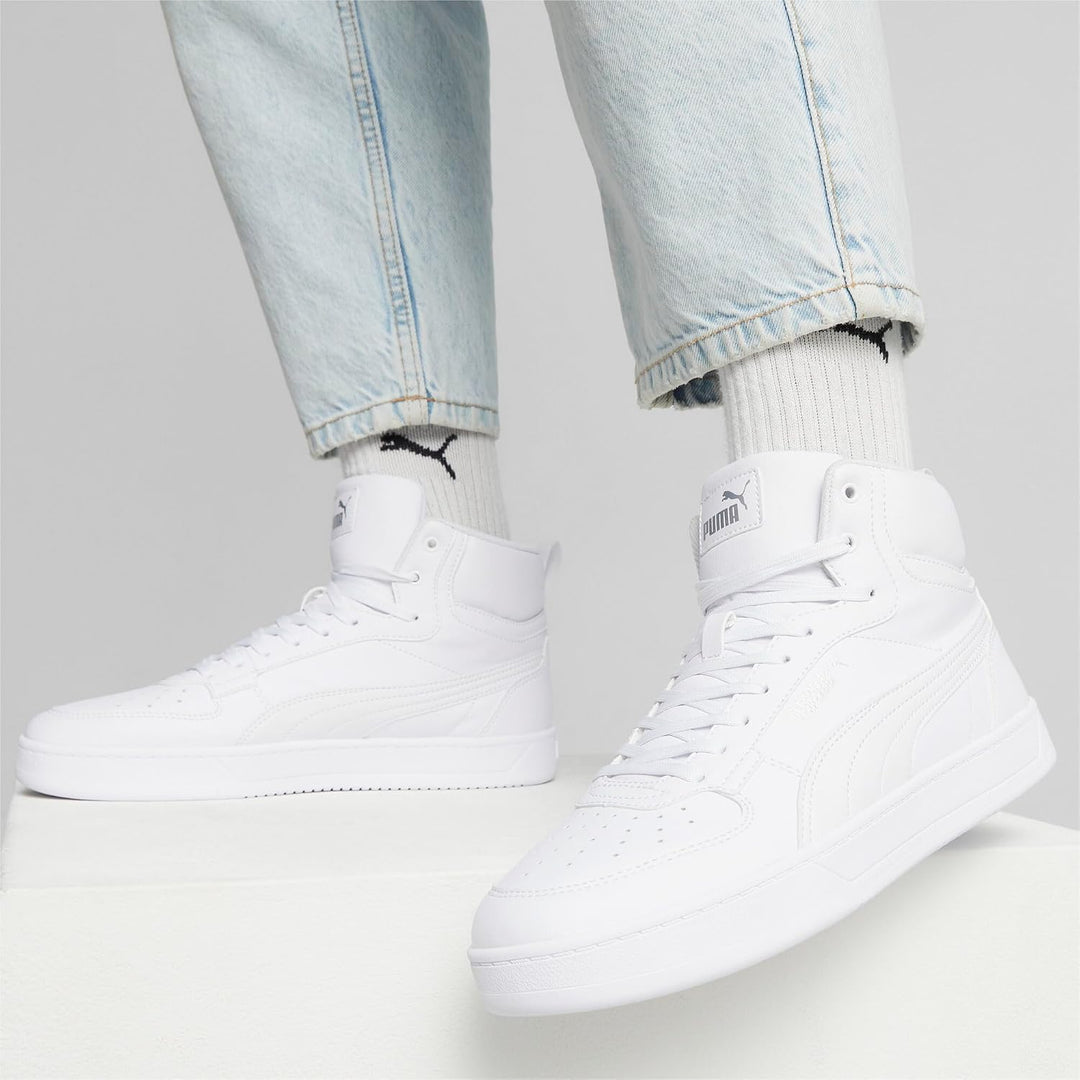 PUMA Unisex Caven 2.0 Mid WTR Sneakers Sneaker 36 EU Puma White Puma Silver, 36 EU Puma White Puma S