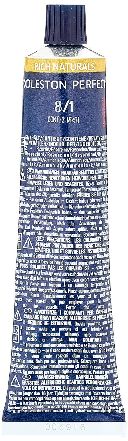 Wella Professionals Koleston Perf. Me+ Rich Naturals 8/1, 2 Pack (2x60ml)