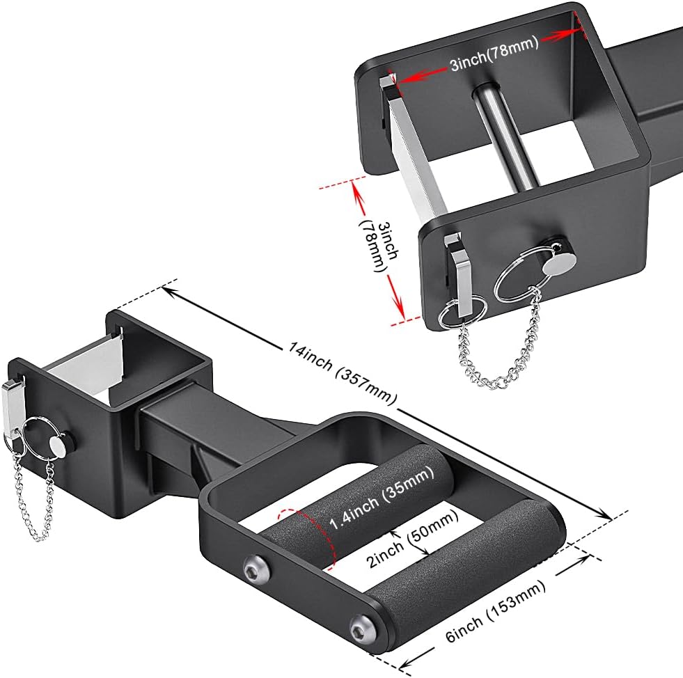 Kipika Muti-Grip Dip-Barren-Aufsatz für 5,1 x 5,1 cm und 7,6 x 7,6 cm Power-Rack, breite und schmale