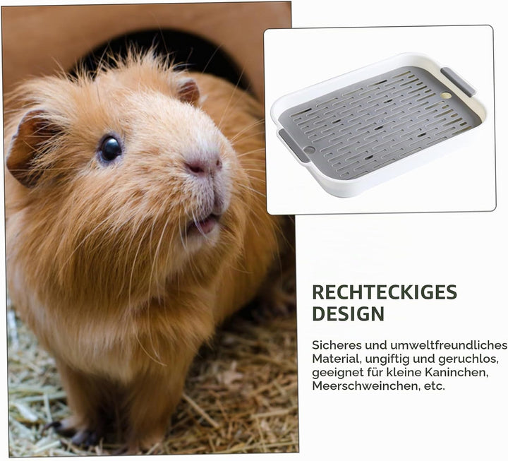 Kaninchentoilette Hasentoilette 2 Etagen Kaninchentoilette Kunststoff Rechteckig Hasen Haustier Toil
