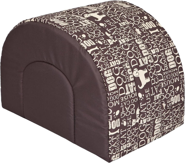 Hobbydog R3 Busnap1 Hundehütte Souffleur, Grösse 3, 55x43cm Braun Mit Wörter, L, Braun Mit Wörter BR