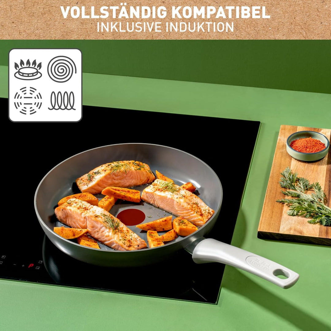 Tefal C42706 Renew On Bratpfanne 28 cm | Keramikversiegelung | umweltfreundlich recycelt | Thermo-Si