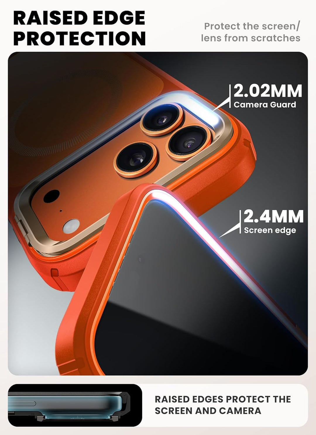 i-Blason für iPhone 17 Pro Max Hülle MagSafe mit Ständer [9H Displayschutz aus gehärtetem Glas] [Kam