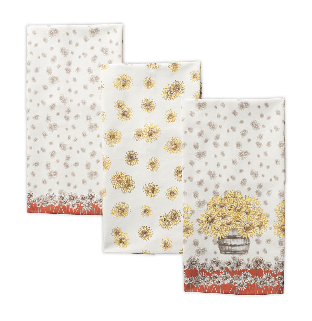 Maison d'Hermine Küchenhandtücher 3er-Set 100% Baumwolle 70 cm x 50 cm Wiederverwendbare Geschirrtüc