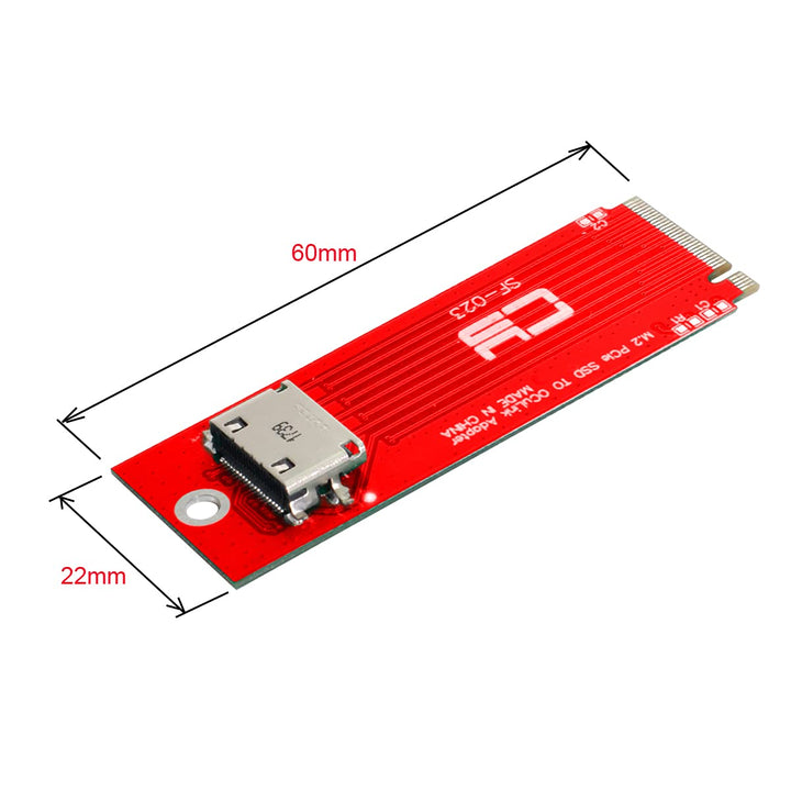 CY Adapter PCI-E 4.0 M.2 M-Key auf Oculink SFF-8612 SFF-8611 Host Adapter für PCIe Nvme SSD 2260 Bla