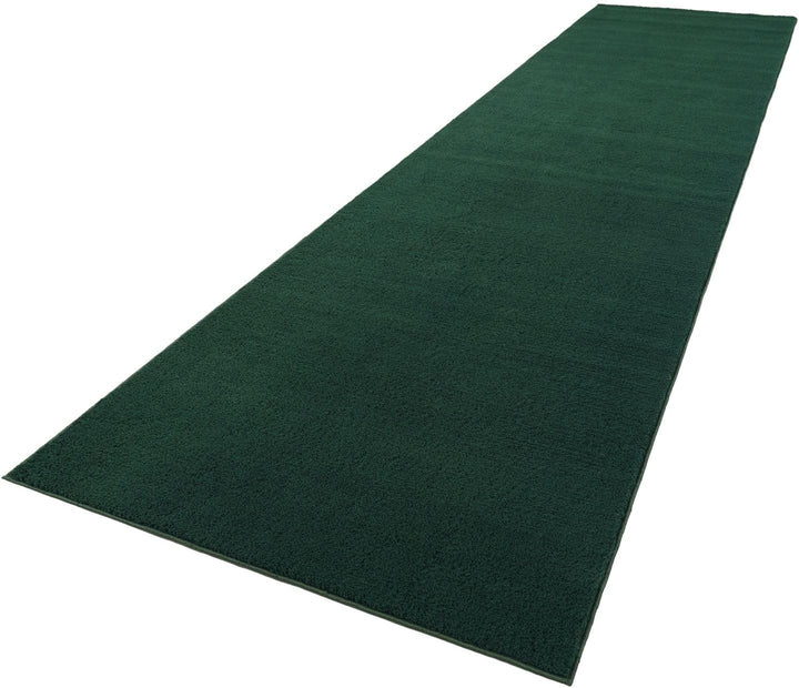 TT Home Teppich Wohnzimmer Kurzflor Anti-Rutsch Rückseite Einfarbiges Design Waschbar, Farbe: Dunkel