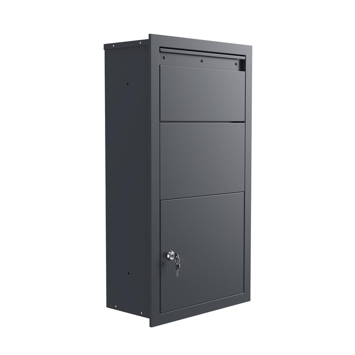 XPOtool Paketkasten Anthrazit 470 x 220 x 870 mm, Paketbox Zuhause, Private Paketannahme passend für