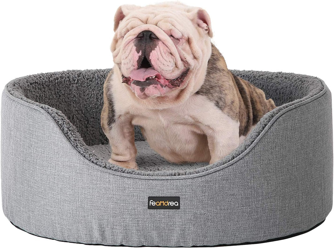 Feandrea Hundebett, Hundekorb, Wendekissen, 73 x 60 x 27 cm, grau PGW31GG Grau L 73 x B 60 x H 27 cm