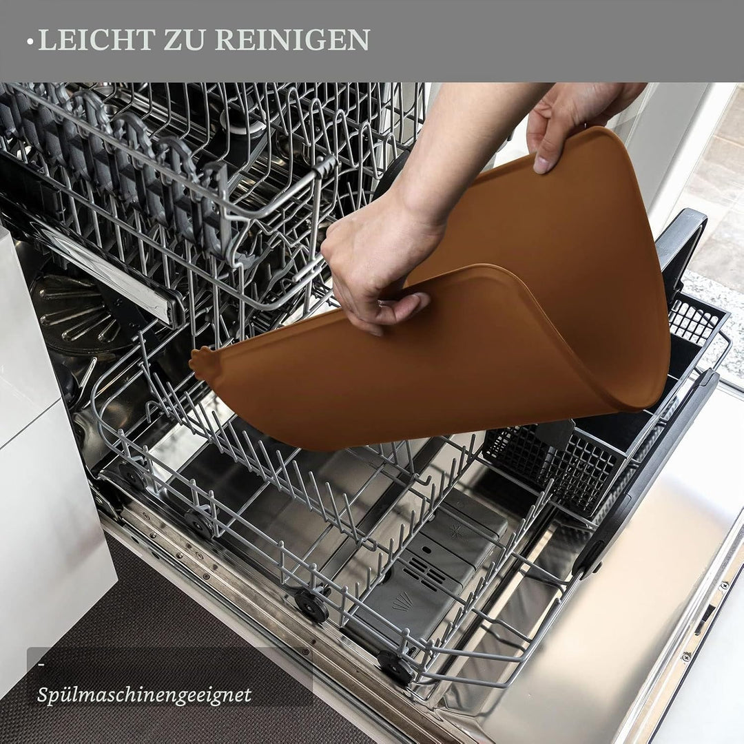 Reopet Hunde- und Katzennapfmatte, wasserdichtes, rutschfestes Silikon, Haustierfuttermatte 87 x 57