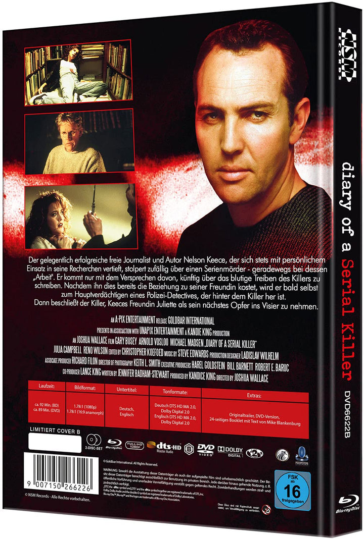 Diary of a serial Killer - Tod aus erster Hand [Blu-Ray+DVD] - uncut - limitiertes Mediabook Cover B