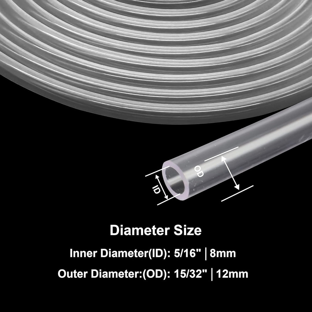 PVC Schlauch 8 mm ID x 12 mm OD, LAVMHAB Klarer Vinyl-schlauch Aquarium Schläuche Gummischlauch Bier
