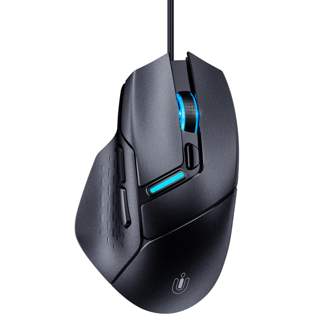 Uineer Kabel-Gaming-Maus, 12800 DPI Maus mit Gaming-Sensor, 6 programmierbare Tasten, 1000 Hz Pollin