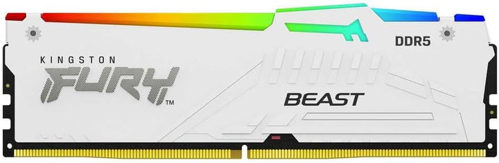 Kingston Fury Beast Weiss RGB XMP 16GB 5600MT/s DDR5 CL40 DIMM Desktop Gaming Speicher Einzelnes Mod