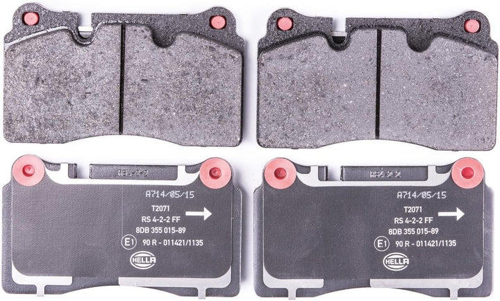 HELLA PAGID 8DB 355 015-891 Bremsbelagsatz - T2071 - Dicke/Stärke: 16.6mm - Bremssystem: Brembo - fü