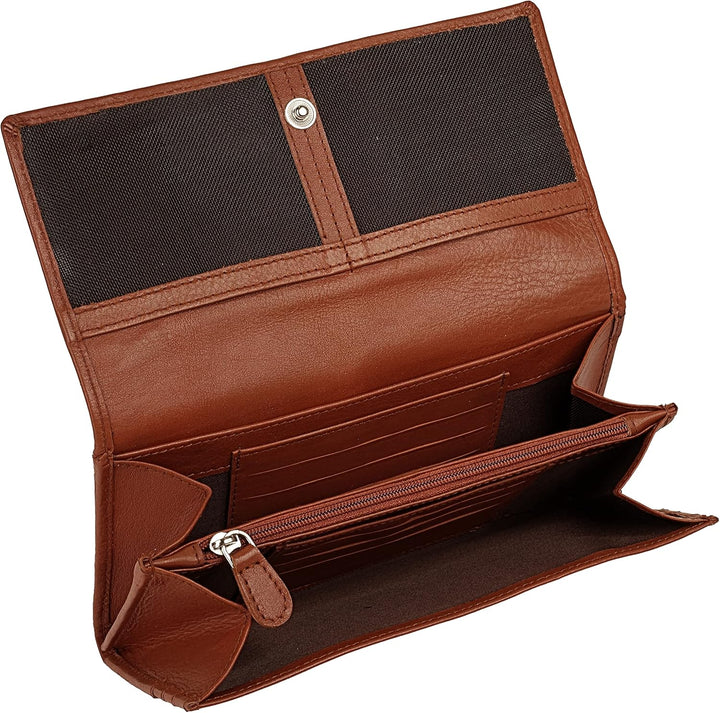 bruno banani Geldbörse Echt Leder Damen | | 020576, Cognac