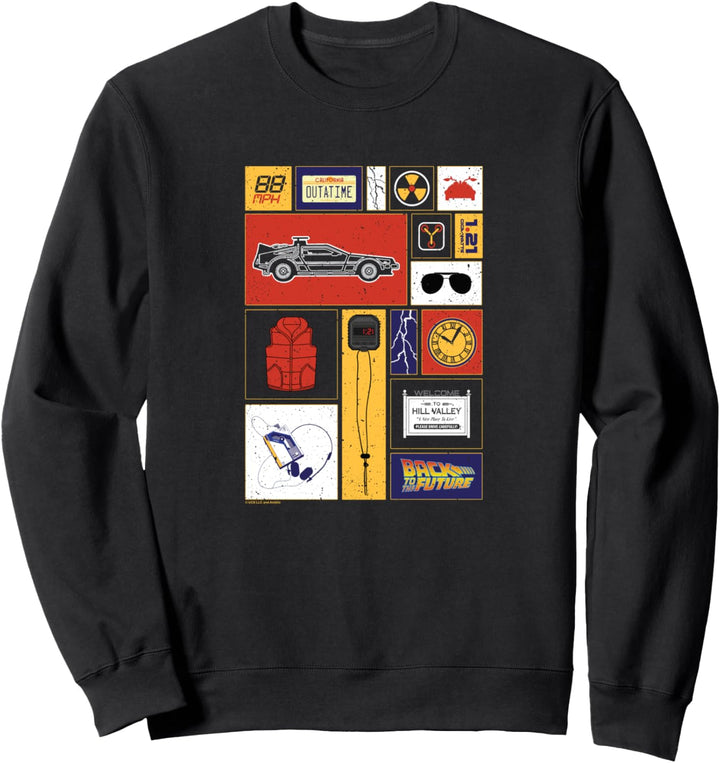 Back To The Future 35th Anniversary Icon Panels Sweatshirt