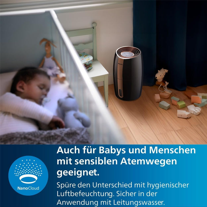 Philips Luftbefeuchter 2000 Serie HU2718/10 - Natürliche und hygienische Luftbefeuchtung durch nano-