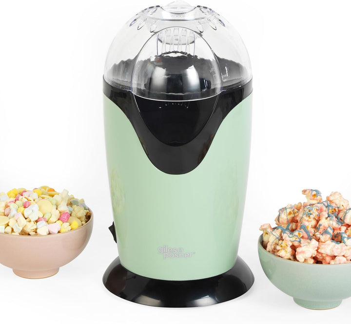 Giles & Posner Elektrische Popcornmaschine - Heissluftzirkulation, 3-Minuten-Schnellpoppung, Gesunde