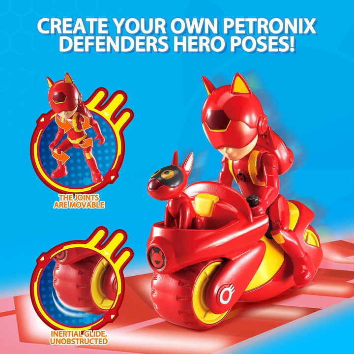 AlphaToys Petronix Defenders EU820010 - Matt Actionfigur & Pet Pup-E, ca. 8 cm grosse Spielfigur mit