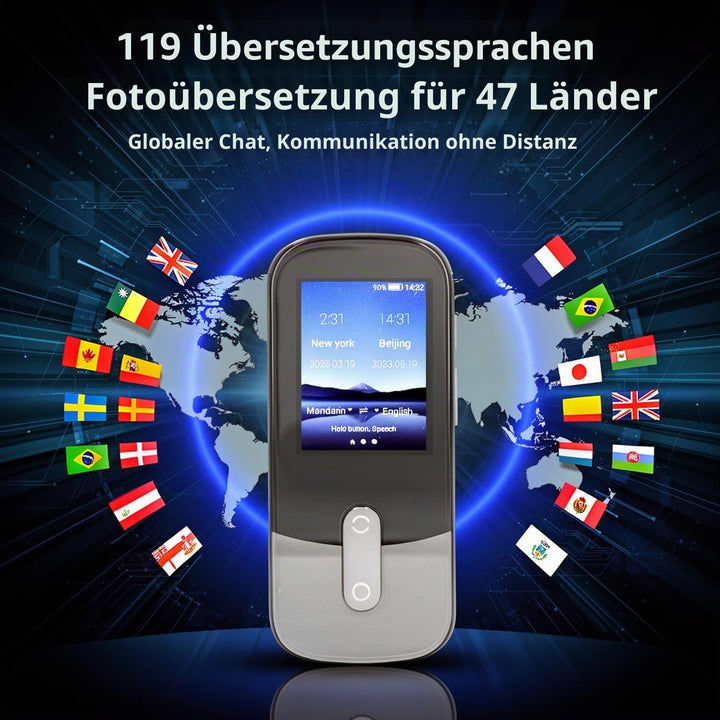 Sprachübersetzergerät, 2,4-Zoll-TFT-Bildschirm, 119 Sprachen Unterstützen Offline-Fotoübersetzung, T