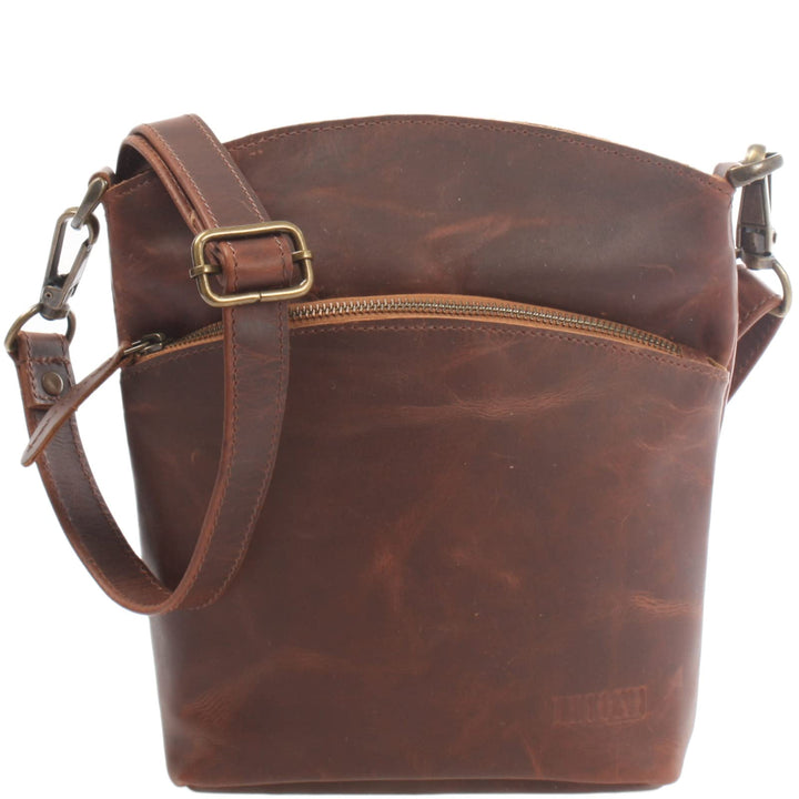 LECONI kleine Umhängetasche Damen Schultertasche Handtasche Freizeittasche Damentasche Ledertasche v