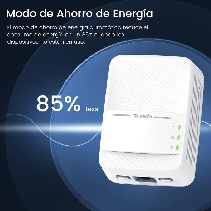 Tenda PH10 Powerline Adapter Kit AV1000 + AC750 WLAN Gigabit Steckdose (1000 Mbit/s LAN+ 750 Mbit/s