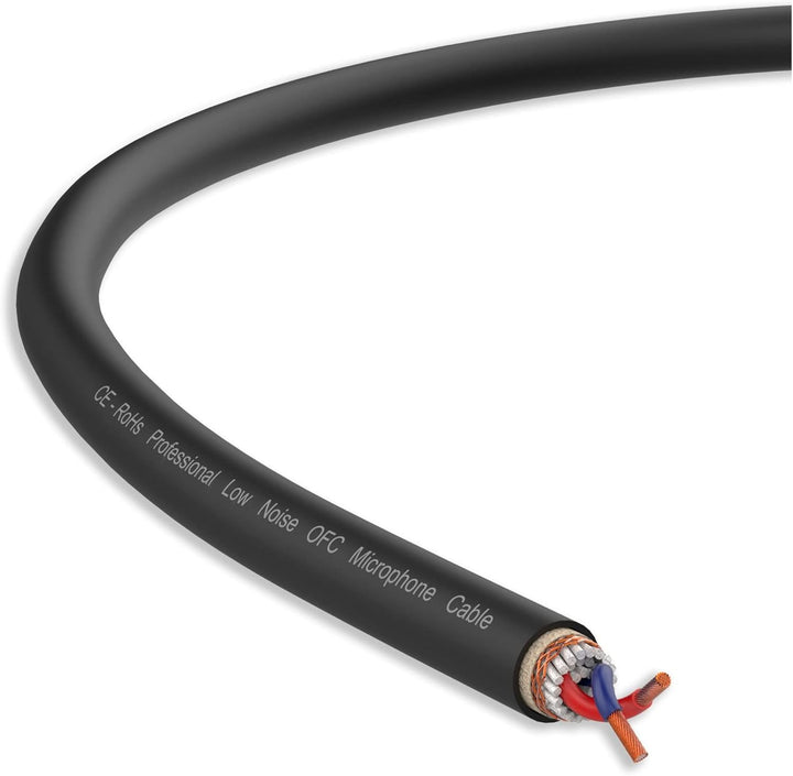 Audibax Silver BSM100 Black Bobina Cable Micrófono Balanceado 100 Metros