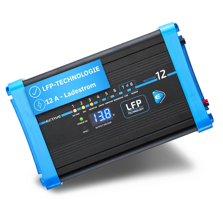 ECTIVE 7A 12V Lithium-Batterieladegerät Multiload 7 LFP 8-Stufen Ladegerät für LiFePO4-Batterien LFP