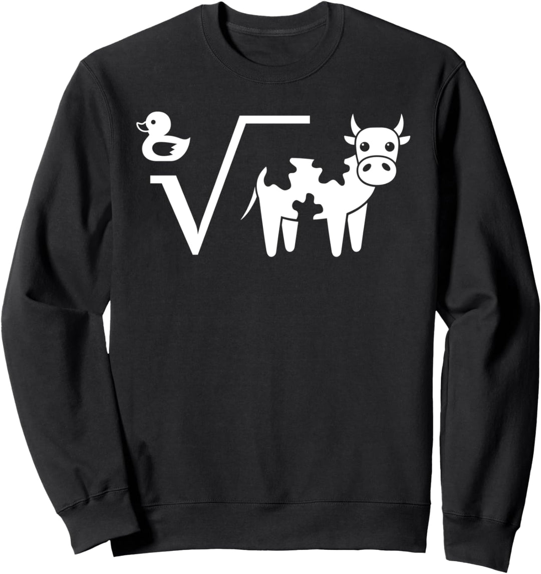 Ente Wurzel aus Kuh Lustig Geek Nerd Mathe Mathematik Sweatshirt