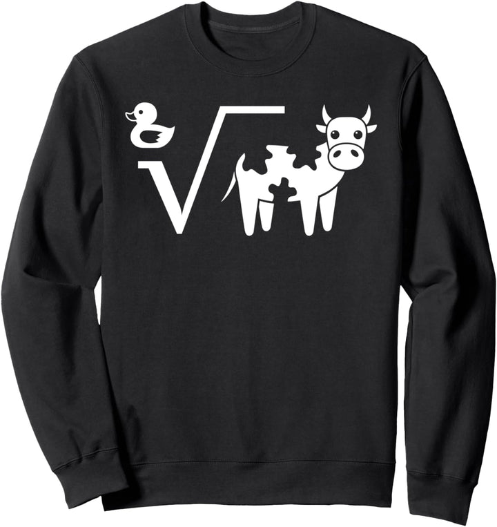 Ente Wurzel aus Kuh Lustig Geek Nerd Mathe Mathematik Sweatshirt