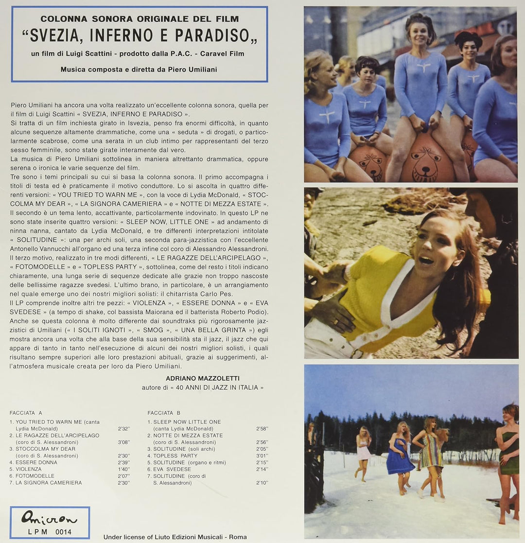 Svezia Inferno E Paradiso (Sweden: Heaven and Hell) (Original Soundtrack), Vinyl