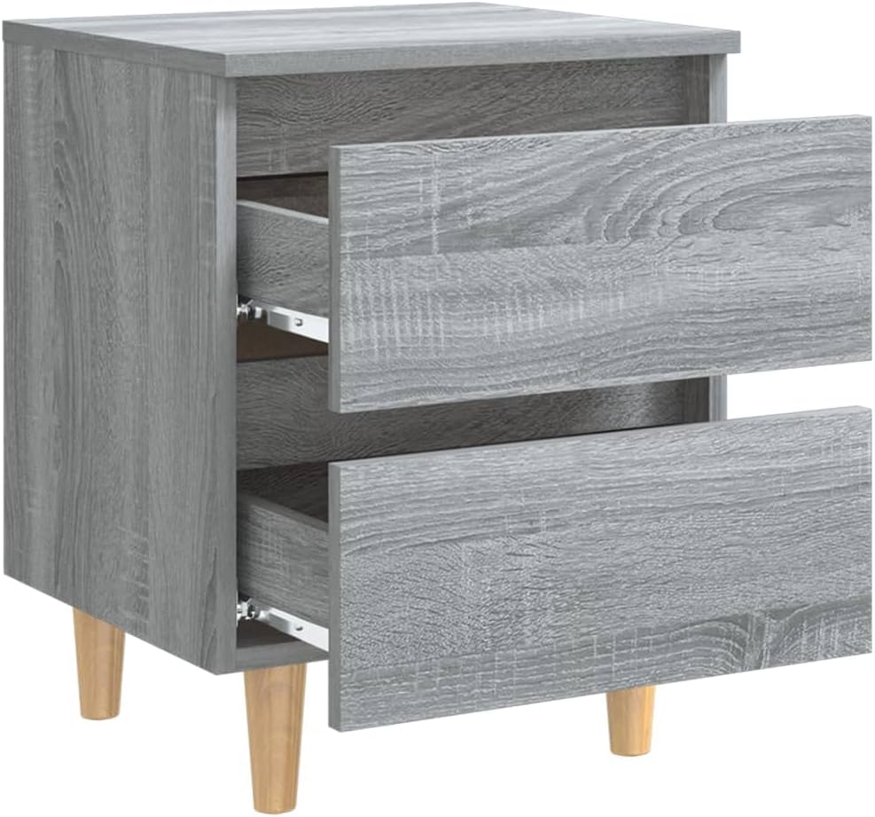 FIRBNUS Bedside Table Nachtkonsole Beistelltisch mit Stauraum Night Stand Nachttisch mit Massivholz-